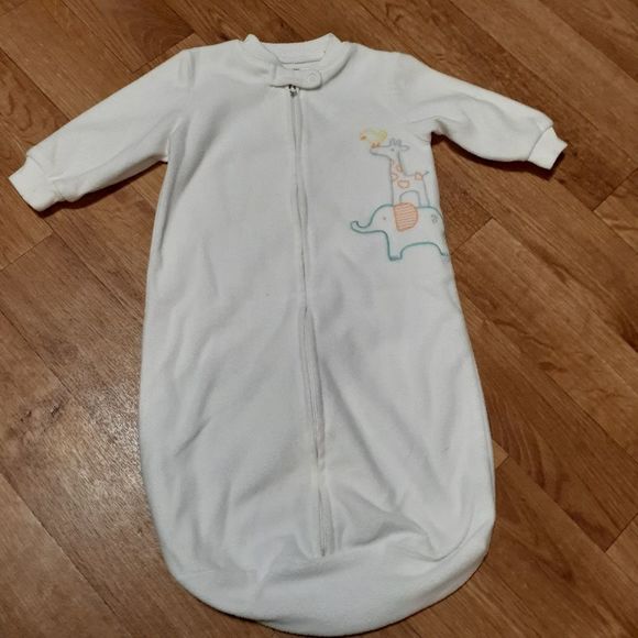 Carter's Fleece Long Sleeve Sleep Sack 0-9 Months GUC - Picture 1 of 7